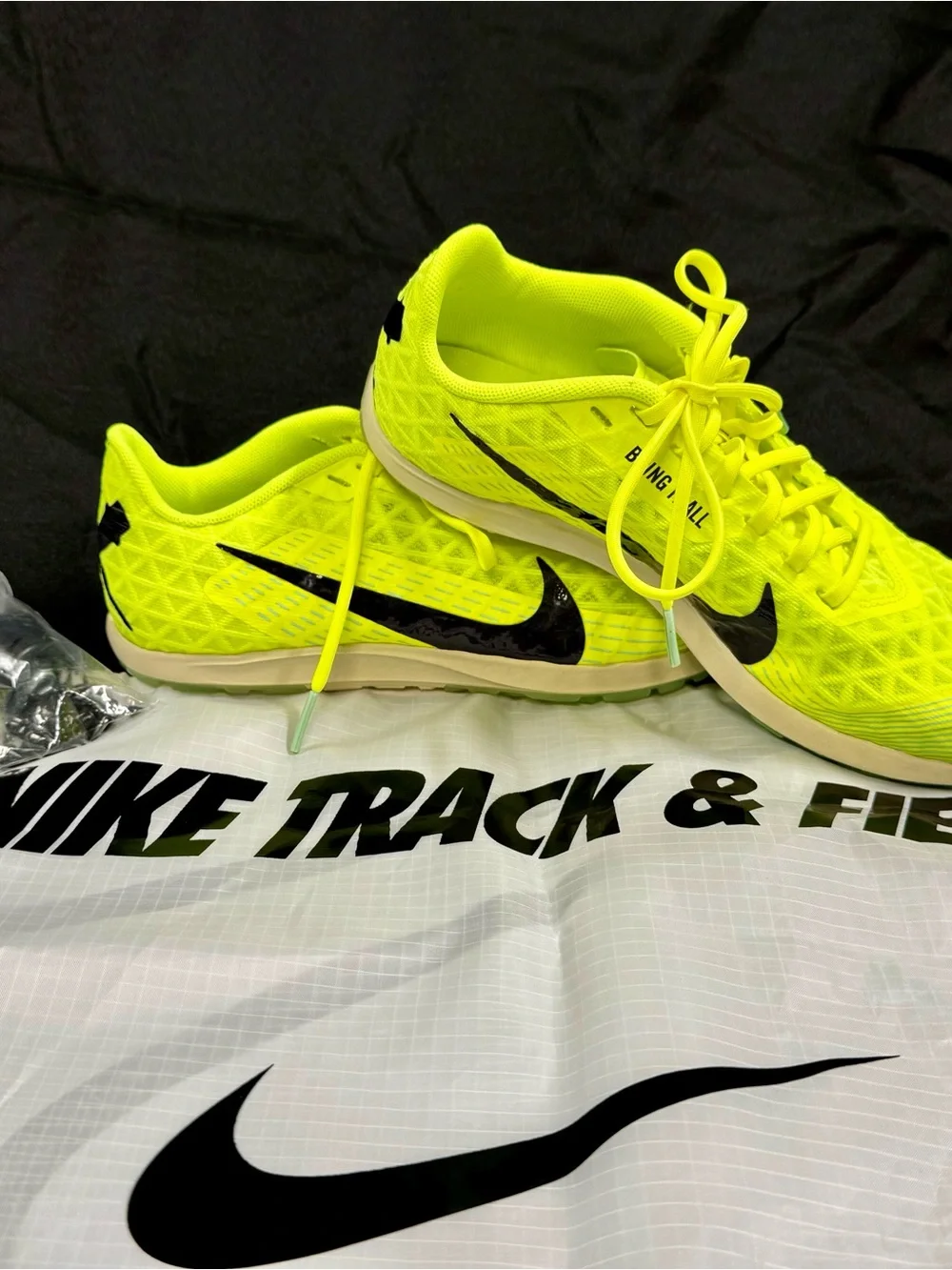 Kids Nike Zoom Rival XC 5 Neon Yellow Track Sneakers